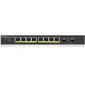 Smart L2 коммутатор PoE+ Zyxel GS1900-10HP,  8xGE PoE+,  2xSFP,  настольный,  бесшумный,  бюджет PoE 77 Вт