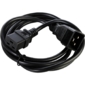 Cable with connector C19 - C20 on wire PVC 3 * 2.5 3.0 meter. Black