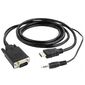 Cablexpert Кабель HDMI-VGA 19M / 15M + 3.5Jack,  1.8м,  черный,  позол.разъемы,  пакет  (A-HDMI-VGA-03-6)