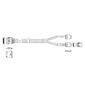 Кабель JPC P5251DR01000-1    Cable OCuLink x8 80P  (прямой Straight Type)  -TO-  2x OCuLink x4 42P  (прямой Straight Type) ,  85 Ohm,  L:100cm