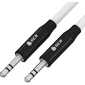 GCR Кабель 3.0m аудио jack 3.5mm / jack 3.5mm белый,  AL case черный,  M / M,  GCR-54752