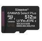 Флеш карта microSD 512GB Kingston microSDXC Class 10 UHS-I U1 A1 V 10 Select Plus 150MB / s