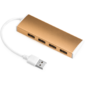 Greenconnect USB 2.0 Хаб GCR-UH214BR на 4 порта  0, 15m ,  Bronze  (GCR-UH214BR)