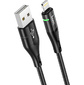 Кабель Hoco U93 Shadow iP U93 SHADOW IP USB  (m)-Lightning  (m) 1.2м черный коробка