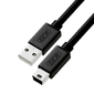 Greenconnect Кабель 0.5m USB 2.0,  AM / mini 5P,  черный,  28 / 28 AWG,  экран,  армированный,  морозостойкий,  GCR-UM2M5P-BB2S-0.5m