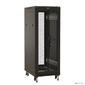 Шкаф коммутационный Hyperline  (TTBR-1868-DD-RAL9004) напольный 18U 600x800мм пер.дв.перфор.2ств. задн.дв.перфор.2-хст. 800кг черный 710мм 988мм IP20 сталь