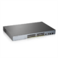 Zyxel GS1350-26HP,  24xGE PoE+,  2xCombo  (SFP / RJ-45),  бюджет PoE 375 Вт,  дальность передачи питания до 250 м,  автоперезагрузка PoE-портов,  повышенная защита от перенапряжений и электростатических разряд