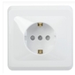 Iek ERV14-K01-16-DM РСш10-3-ВБ Розетка 1местн. c з / к c защ.штор. 16А ВЕГА  (белый) IEK