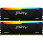 Память DDR4 2x8GB 3600MHz Kingston KF436C17BB2AK2 / 16 Fury Beast RGB RTL Gaming PC4-28800 CL17 DIMM 288-pin 1.35В kit single rank с радиатором Ret