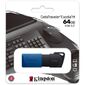 Флеш Диск Kingston 64Gb DataTraveler Exodia M DTXM / 64GB USB3.0 черный / синий