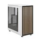 Корпус ПК без блока питания /  Case Fractal Design North TG Clear Tint,  Midi-Tower,  2x140mm,  2xUSB-A 3.2 + 1xUSB 3.2 Type-C ATX,  mATX,  mITX Wood panel,  Chalk White