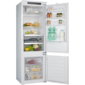 Franke 118.0629.526 Комбинированный встраиваемый холодильник,  69x194х55 ,  объем 400 л,  охлаждение  FrostLess в  морозильном и AirFlow холодильном отделениях,  быстрое замораживание Fast Freeze,  быстрое охлаждение,   адаптивная система работы холодильника,  электронное управление,  уровень шума 35 dB (A),  контейнер для хранения овощей,  контейнер Cold Zone с пониженной температурой хранения,  светодиодное освещение,  индикаторы повышения температуры при открытой двери с акустическим сигналом,  скользящие 