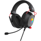Наушники с микрофоном Оклик HS-L305G черный / красный 2м мониторные оголовье  (2060511)