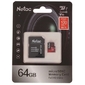 Флеш-накопитель NeTac Карта памяти Netac MicroSD card P500 Extreme Pro 64GB,  retail version w / SD adapter