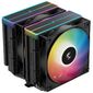 Кулер для процессора DEEPCOOL AG620 BK ARGB V2 LGA20XX / 1700 / 1200 / 115X / AM5 / AM4  (9шт / кор,  TDP 260W,  PWM,  ARGB DUAL Fan 120mm,  6 тепл. трубок,  черный) RET