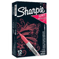 Маркер перманентный Paper Mate Metallic Fine 2067104 / 12 Sharpie пулевидный пиш. наконечник красный  (12шт.)