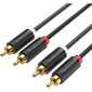 Vention bcmbi Кабель аудио 2RCA M / 2RCA M - 3м Чёрный