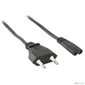 Telecom Кабель  (TP228-IEC320-C7--CEE7 / 16-1.8-B / TRO21DA_IEC320-C12 / SHM-1.8-BK) для аудио-видео техники IEC-320-C7--розетка 220V,  2-pin,  1.8м ,  черный [6926123461372]