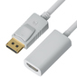 Greenconnect Переходник белый 0.10m Active DisplayPort / HDMI v1.2 / v1.4 20M / 19F  (GCR-ADP2MHDW)