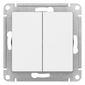 Schneider-electric ATN000165 ATLASDESIGN 2-клавишный ПЕРЕКЛЮЧАТЕЛЬ,  сх.6,  10АХ,  механизм,  БЕЛЫЙ