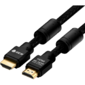 GCR Кабель 7.5m HDMI версия 2.0,  HDR 4:2:2,  Ultra HD,  4K 60 fps 60Hz / 5K*30Hz,  3D,  AUDIO,  18.0 Гбит / с,  28 / 28 AWG,  OD7.8mm,  тройной экран,  черный нейлон,  AL корпус черный,  фер.кольца,  GCR-52193
