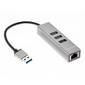 Переходник USB 3.1 Type-C -->RJ-45 1000Mbps +3 USB3.0,  Aluminum Shell,  0.2м Telecom <TA311C>