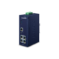 PLANET IVR-100 Industrial 5-Port 10 / 100 / 1000T VPN Security Gateway: Dual-WAN Failover and Load Balancing,  Cyber Security,  SPI Firewall,  Content Filtering,  DoS Attack Prevention,  Port Range Forwarding,  SSL VPN and robust hybrid VPN  (IPSec / GRE / PPTP / L2TP),  IPv6,  SNMP,  QoS,  VLAN,  IGMP,  PLANET Easy-DDNS,  Captive Portal,  RADIUS,  w /  9~48V Redundant Power