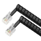 Greenconnect Телефонный шнур витой для трубки  1.0m,  RJ9 4P4C  (джек) черный,  GCR-50963