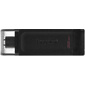 Флеш накопитель 64GB Kingston DataTraveler 70,  USB 3.0,  Черная