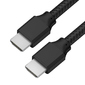 Кабель 0.5m HDMI 2.0,  черный нейлон,  Ultra HD,  4K 60 fps 60Hz / 5K*30Hz,  3D,  AUDIO,  18.0 Гбит / с