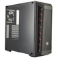 Cooler Master MasterBox MB511,  2xUSB3.0,  1x120 Fan,  w / o PSU,  Black,  Red Trim,  Mesh Front Panel,  ATX