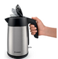 Чайник электрический Bosch TWK7L460 1.7л. 2400Вт нержавеющая сталь / черный  (корпус: нержавеющая сталь)