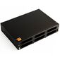 Hyperline FO-19V-2U-6xSLT-W130H30-48UN-BK Бокс оптический универсальный 19" выдвижной,  с полкой,  от 8 до 48 портов  (SC,  duplex LC,  ST,  FC),  со сплайс пластиной,  без пигтейлов и проходных адаптеров,  2U,  черный