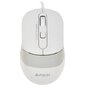 Мышь A4 FStyler FM10 белый / серый оптическая  (1000dpi) USB