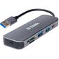 D-Link DUB-1325 / A2A,  2-port USB 3.0,  USB Type-C port,  SD and microSD card slots Hub.2 downstream USB type A  (female) ports,  1 downstream USB type C  (female) port,  1 upstream USB type A  (male),  1 SD