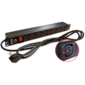Lanmaster TWT-PDU-10A8C3L-3.0 Блок розеток 19" 8 шт. C13 с фиксатором вилки,  10A 250V,  шнур питания 3.0 м