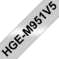 Наклейка ламинированная HGEM951  (18 мм черн / серебр)