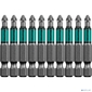 Биты KRAFTOOL Optimum Line,  PZ2,  50 мм,  тип хвостовика E 1 / 4",  10 шт в блистере