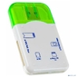 Perfeo Card Reader SD / MMC+Micro SD+MS+M2,   (PF-VI-R010 Green) зеленый  (PF_4258)