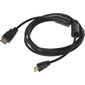 Кабель miniHDMI-HDMI M / M  1.8м,  позолоченные контакты,  ферритовые кольца