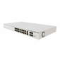 CRS320-8P-8B-4S+RM Cloud Router Switch with dual-core 800 MHz CPU,  256 MB RAM,  98DX226S switch chip,  17 x Gigabit Eth ports  (8 x 802.3af / at,  8 x 802.3bt PoE-out),  4 x 10G SFP+ ports,  RouterOS L5,  1U rackmount enclosure,  600W PSU