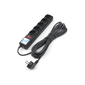 Фильтр-удлинитель Power Cube 1.9м 5 розеток  (черный графит) 10А / 2, 2кВт /  Surge protector Power Cube 1.9 m 5 outlets  (Black graffite) 10A  /  2.2kW