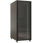 Шкаф коммутационный Hyperline  (TTBR-4288-AS-RAL9004) напольный 42U 800x800мм пер.дв.стекл задн.дв.спл.стал.лист 2 бок.пан. 1000кг черный 710мм 2055мм IP20 сталь