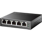 TP-Link TL-SG105MPE,  Коммутатор Easy Smart с 5 гигабитными портами  (4 порта PoE+),  802.3af / at,  бюджет PoE — 120 Вт,  стальной корпус