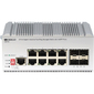 Managed L2 Industrial Fast Ring Switch 8x1000Base-T,  4x1000Base-X SFP,  Surge 4KV,  -40 to 75°C