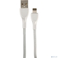 PERFEO Кабель USB A вилка - Lightning вилка,  2.4A,  серый,  силикон,  длина 1 м.,  ULTRA SOFT  (I4332)