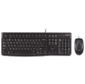 Logitech Desktop MK120,  Black  (USB,  keyboard: waterproof,   mouse: optical,  1000dpi,  3btn+Scroll) Retail