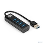 USB-Хаб  (концентратор) 4-в-1 ExeGate DUB-4TP  (кабель-адаптер USB3.0 --> 4xUSB3.0,  Plug&Play,  черный)