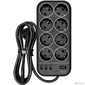 PowerCom Сетевой фильтр Powercom SP-08 USB03AB 1, 8 m 1.8м  (8 розеток) черный  (коробка)