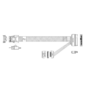 Кабель Amphenol RSL38-2309 Slimline SASx4  -to-   U.2  (SFF8639),  85 Ohm,  PCIe Gen3,  75СM